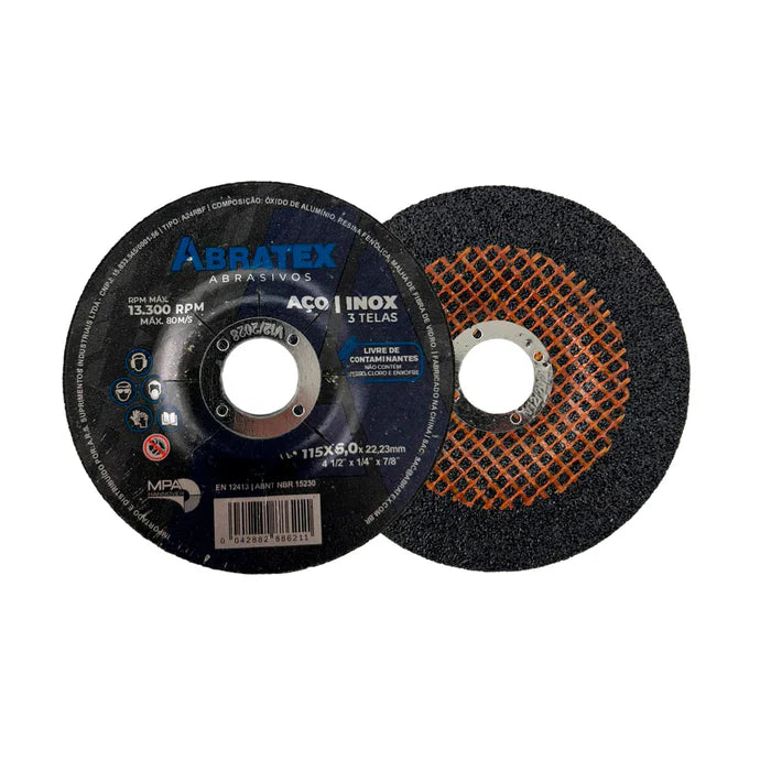 Disco de Desbaste Abratex Premium  115 x 6,0mm