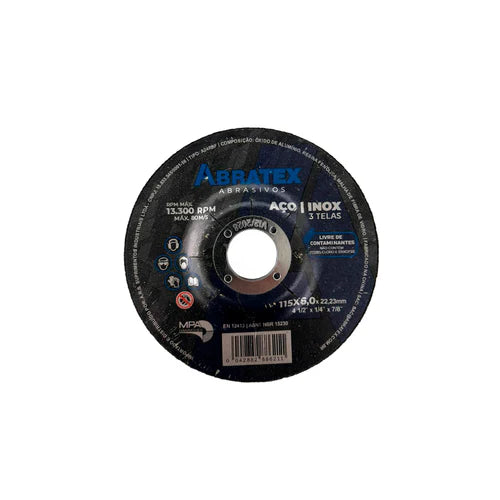 Disco de Desbaste Abratex Premium  115 x 6,0mm