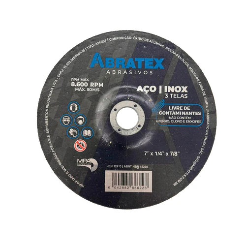 Disco de Desbaste Abratex Premium 180 x 6,0mm