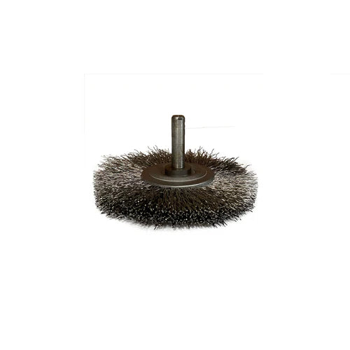 Escova Circular Inox Ondulada - 75x13 - Haste 1/4