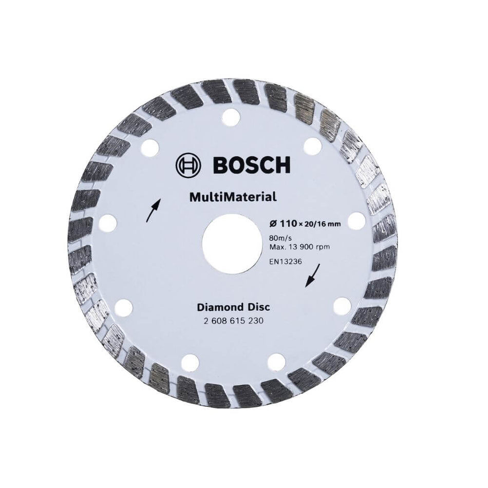 Disco Diamantado Bosch MultiMaterial Turbo 110x20/16x8mm