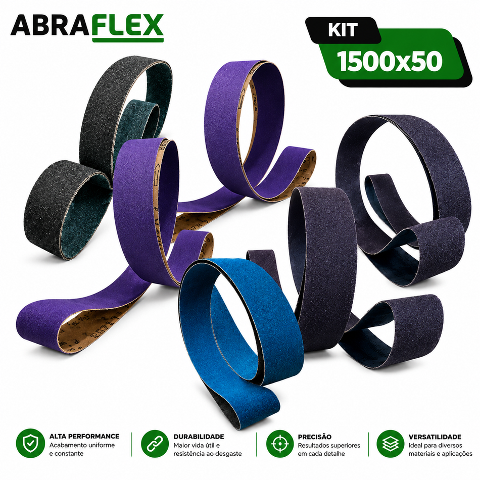 Kit Standard Plus Cutelaria - Kit Lixa Cinta 1500x50