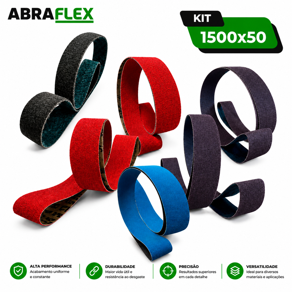 Kit Premium Plus Cutelaria - Kit Lixa Cinta 1500x50