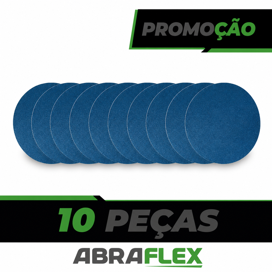 KIt com 10 Discos Lixa Velcro 75mm - 3" - Filme - Sem Furo