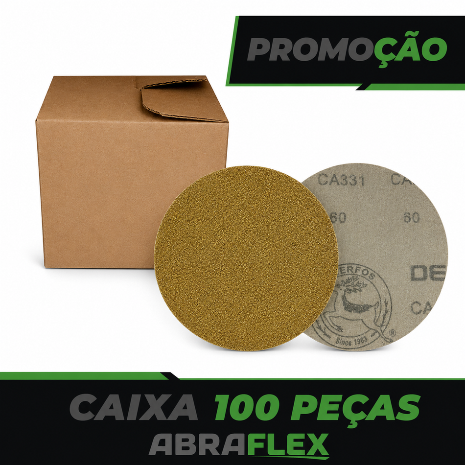 Disco Lixa Velcro 150 - 6" - CA331 - Sem Furo - Caixa 100 Un.