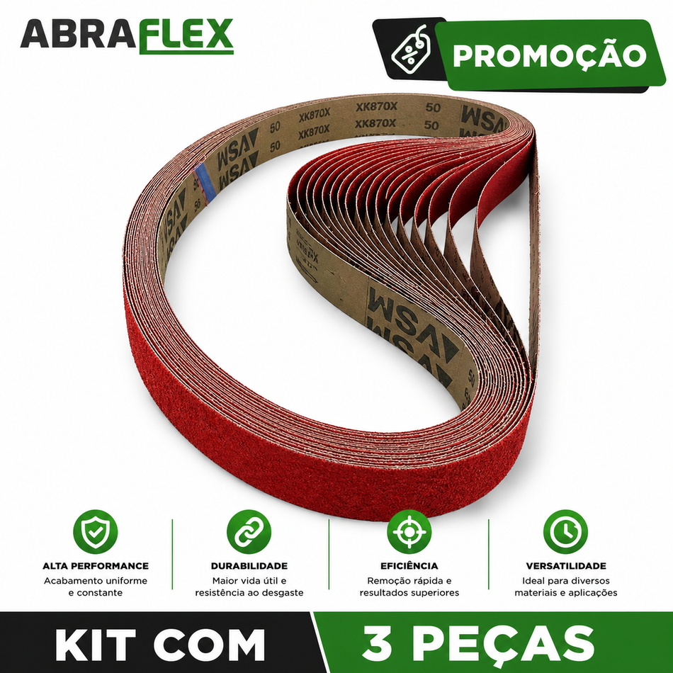 Lixa Cinta 2000x50 - VSM Ceramics XK870X - Kit com 3 un.