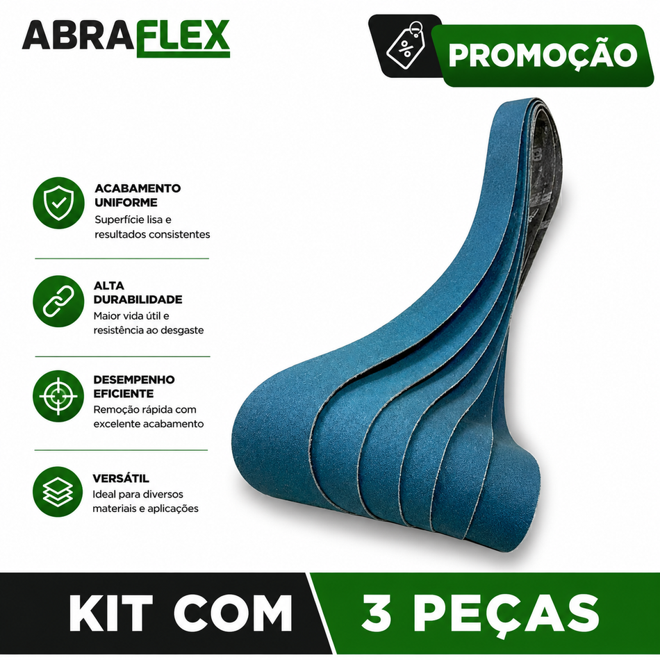 Lixa Cinta 2000x50 - Zircônio XZ677 - kit 3 un. Promoção