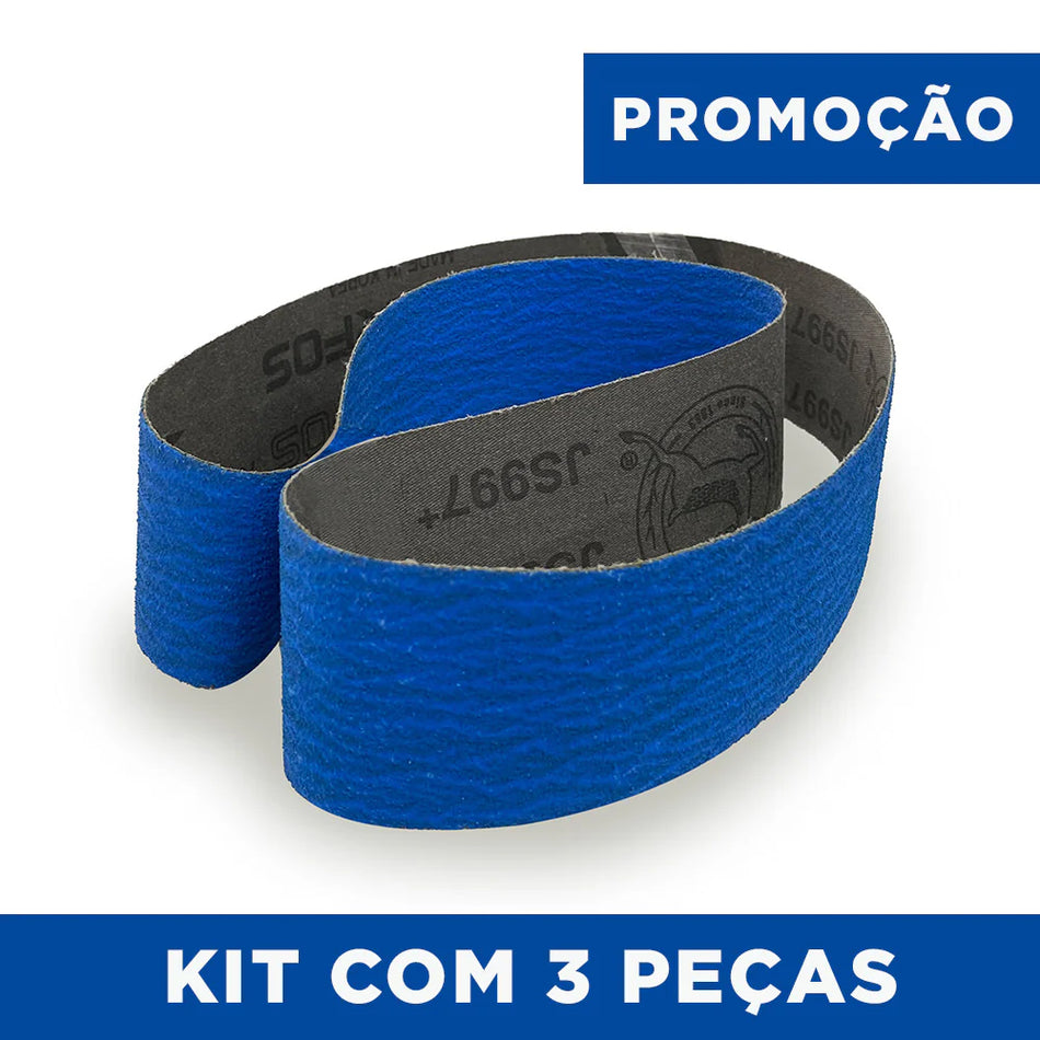 Lixa Cinta 1000x50 - Grão Cerâmico JS997 - Kit com 3 un. Promoção