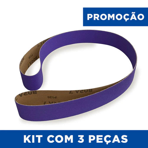 Lixa Cinta 1800x50 - Grão Cerâmico PS990 - BORA 7 - Kit 3 un. promoção