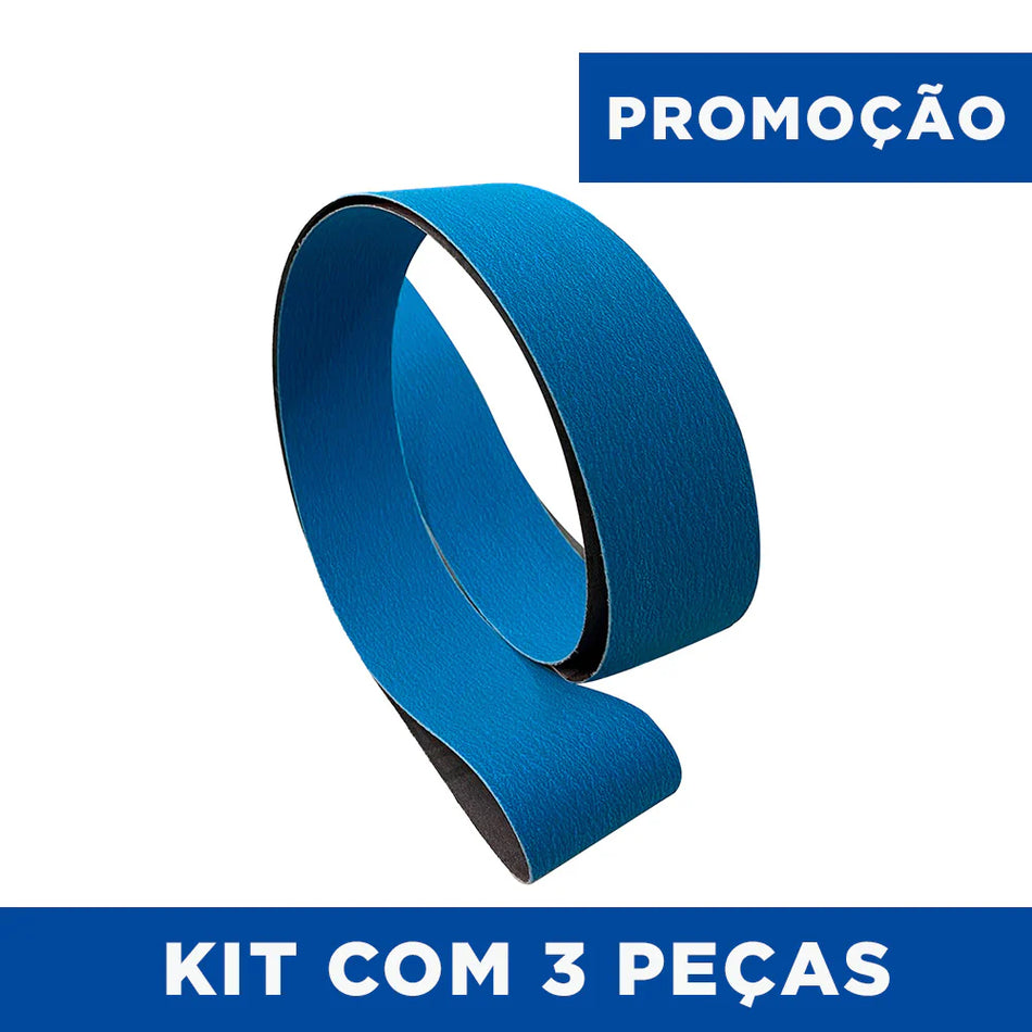 Lixa Cinta 1800x50 - Grão Cerâmico JS997 - Kit 3 un. Promoção
