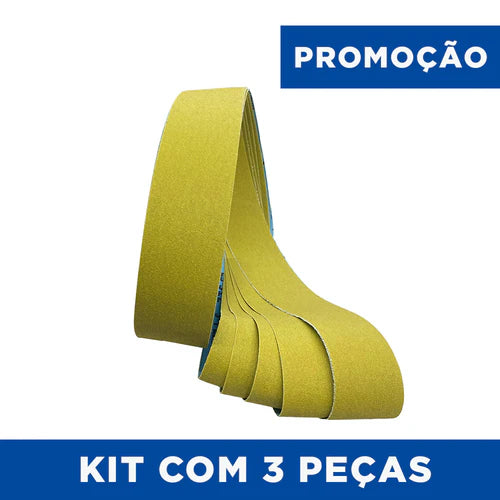 Lixa Cinta 2000x50 - Óxido de Alumínio Flexível - LS 312 JF - Kit 3 un. Promoção