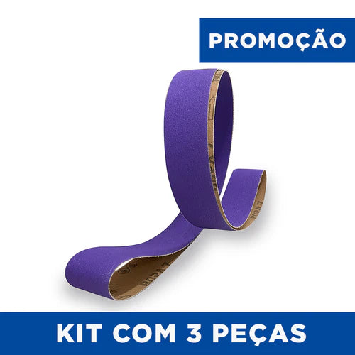 Lixa Cinta 2000x50 - Grão Cerâmico PS990 - BORA 7 - Kit 3 un. Promoção