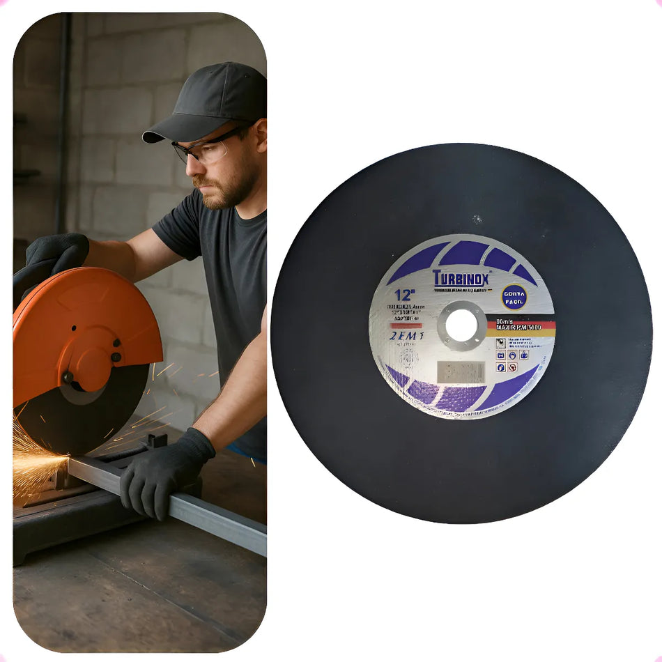Disco Turbinox Corte 300mm 12 X 3mm P/ Aço Inox E Metais Azul
