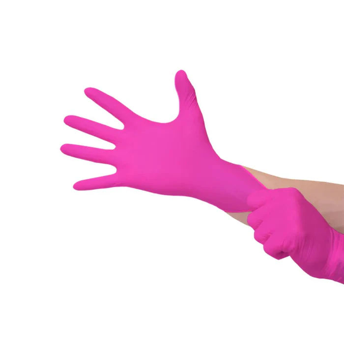 Luva Nitrílica Descartável G Rosa Medix - Caixa 100 Unidades - CA 44528
