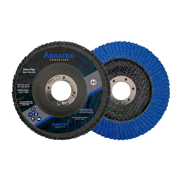 Disco Lixa Flap 115mm Fibra - GR40 - Eco ABRATEX