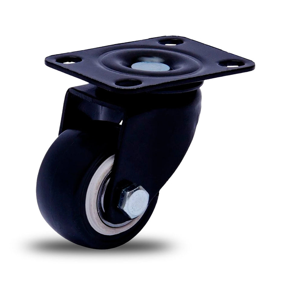 Rodízio Giratório Sem Freio 2" PVC Preto - Colson