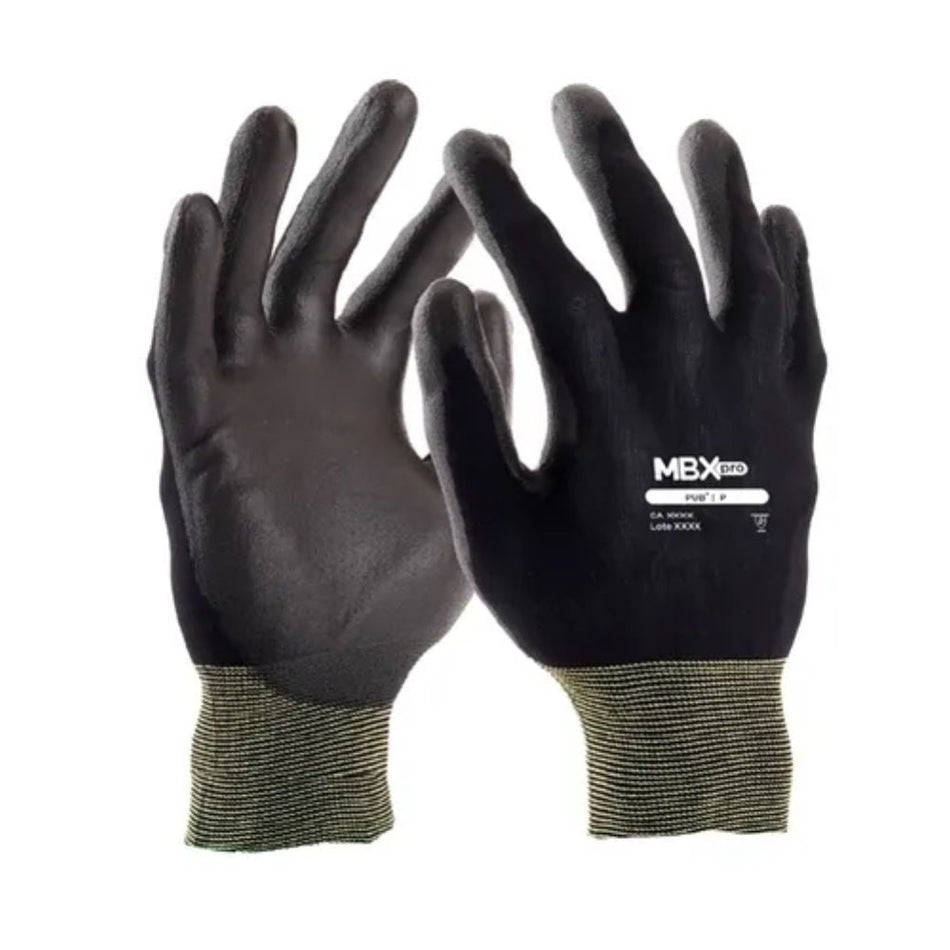 Luva de Segurança PU Industrial – Tamanho 8 - Medix - CA 48.758