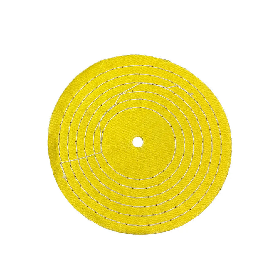 Roda Polimento Algodão 150x15 - Amarela - Furo 13