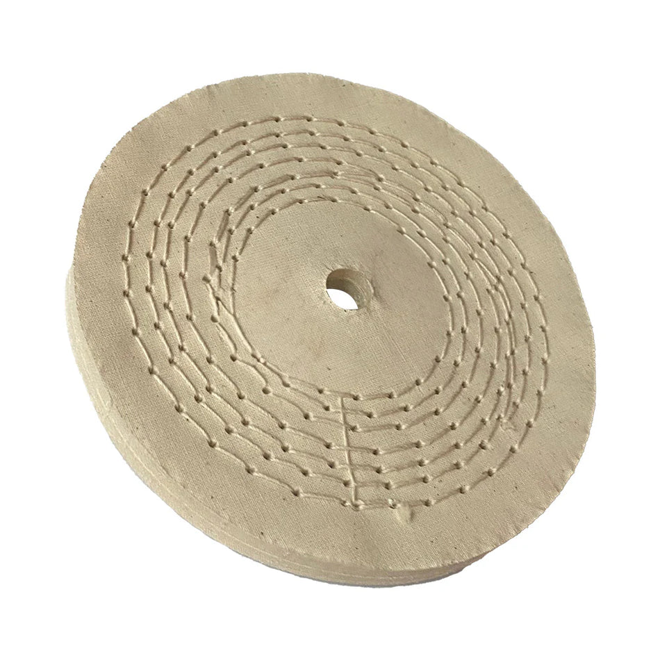 Roda Polimento Algodão 150x15 - Branco - Furo 13 - Roda 6"