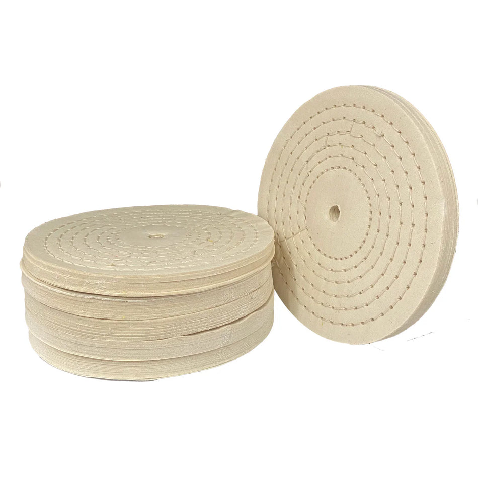 Roda Polimento Algodão 250x15 - Branco Macia - Roda 10"