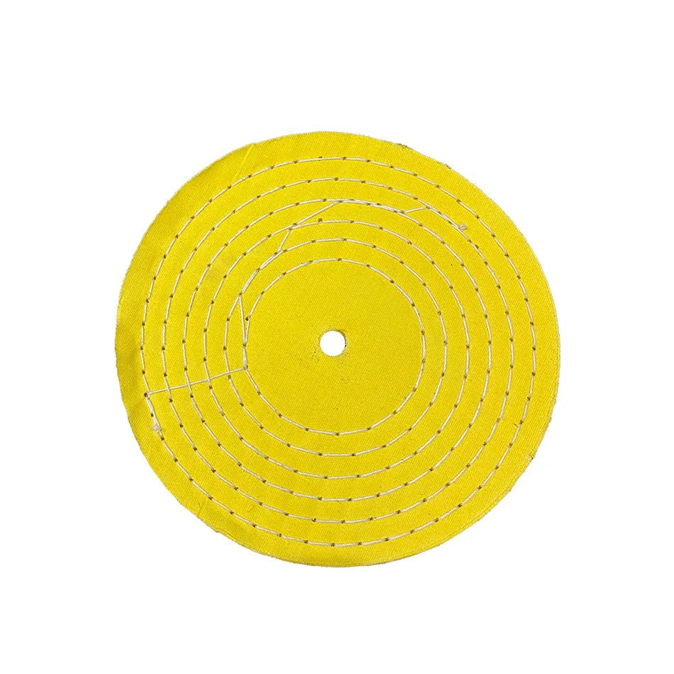 Roda Polimento Algodão 200x15 - Amarela - Furo 13