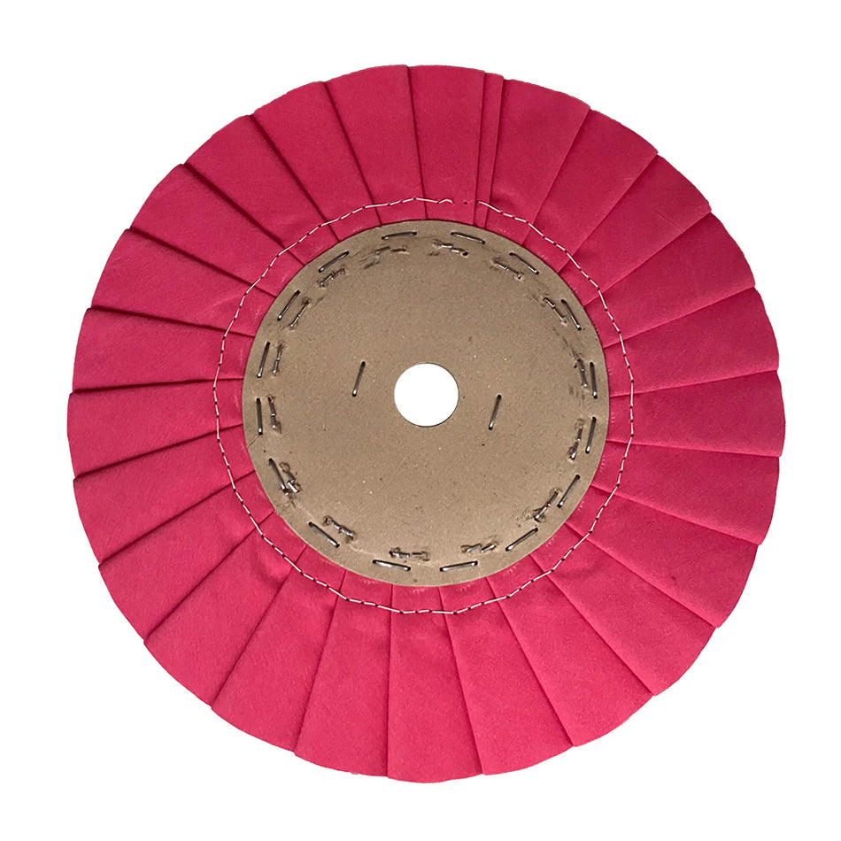 Roda Polimento Plissada 250 - Rosa - Furo 32