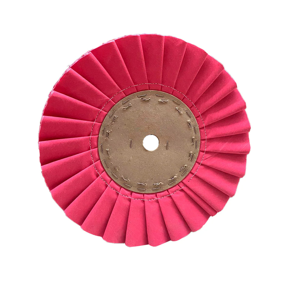 Roda Polimento Plissada 250 - Rosa - Furo 16