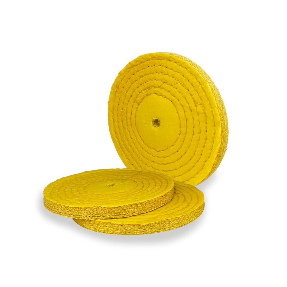 Roda Polimento Transisal Resinada - 300x20 - Amarelo Duro - Furo 32