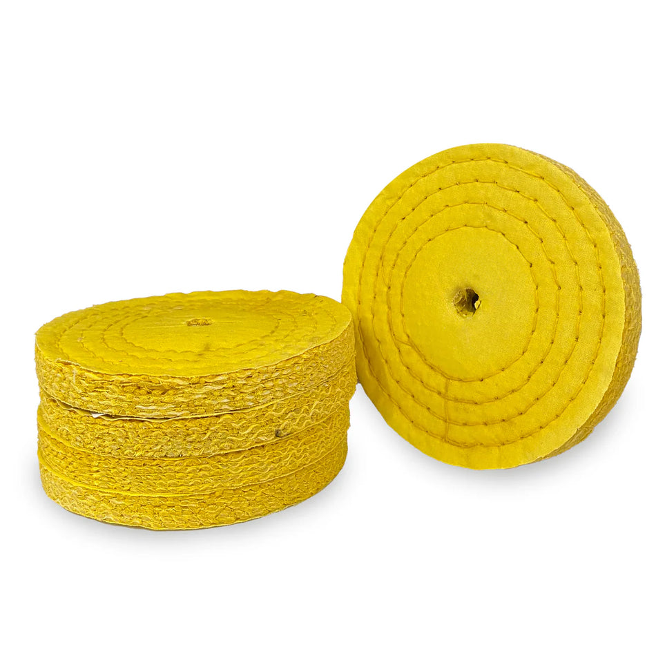 Roda Polimento Transisal Resinada - 150x20 - Amarelo Duro - Furo 13