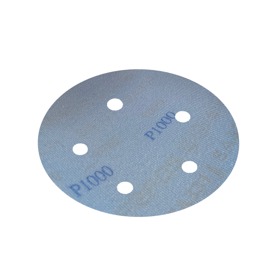 Disco Lixa Velcro 125mm - 5" - Filme - 5 Furos