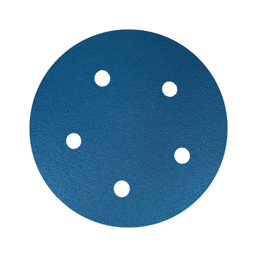 Kit 10 Discos Lixa Velcro 125mm - 5" - Filme - 5 Furos