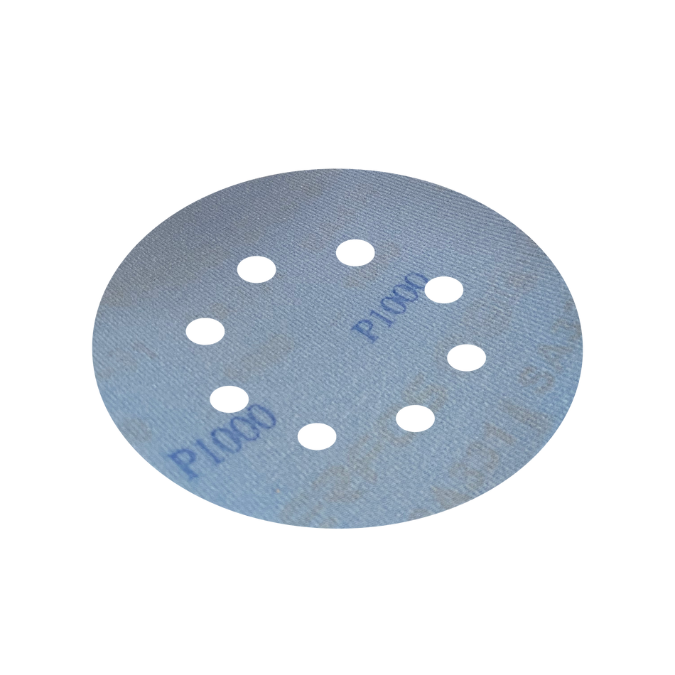 Disco Lixa Velcro 125mm - 5" - Filme - 8 Furos