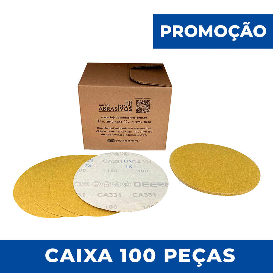 Disco Lixa Velcro 150 - 6" - CA331 - Sem Furo - Caixa 100 Un.
