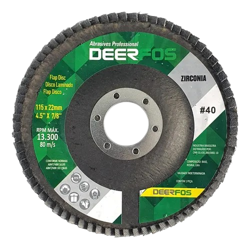 Disco Flap 115mm Fibra KZ563 - GR40 - DEERFOS