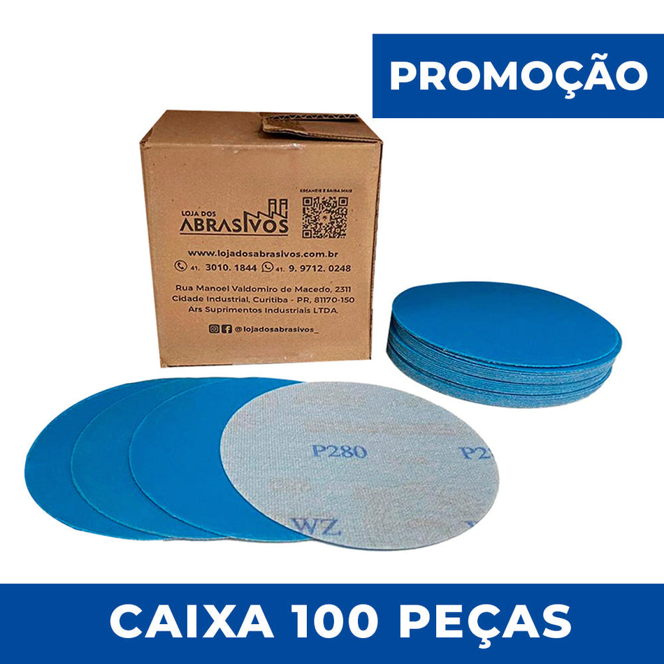 Disco Lixa Velcro 225mm - 9" - Filme - Sem Furo - Caixa 100 un.