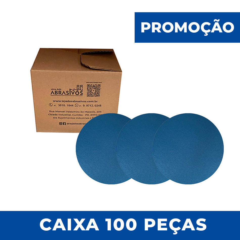 Disco Lixa Velcro 50mm - 2" - Filme - Sem Furo - Caixa 100 Un.