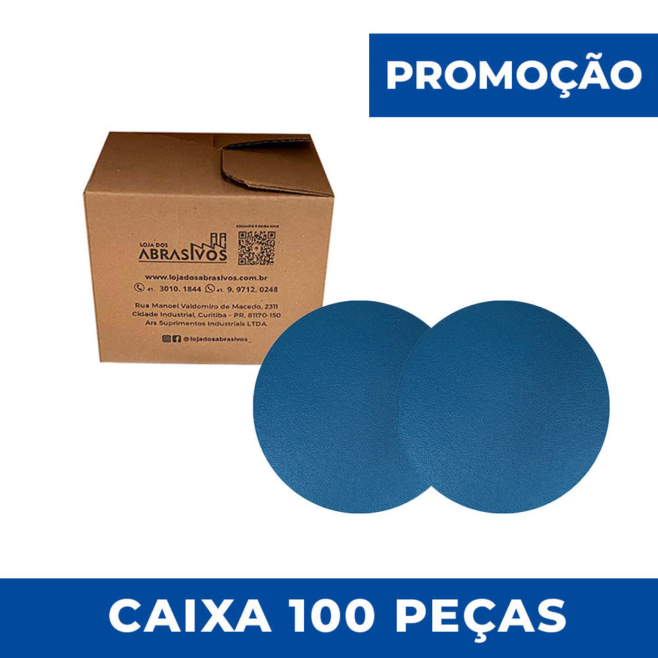 Disco Lixa Velcro 75mm - 3" - Filme - Sem Furo - Caixa com 100 un.