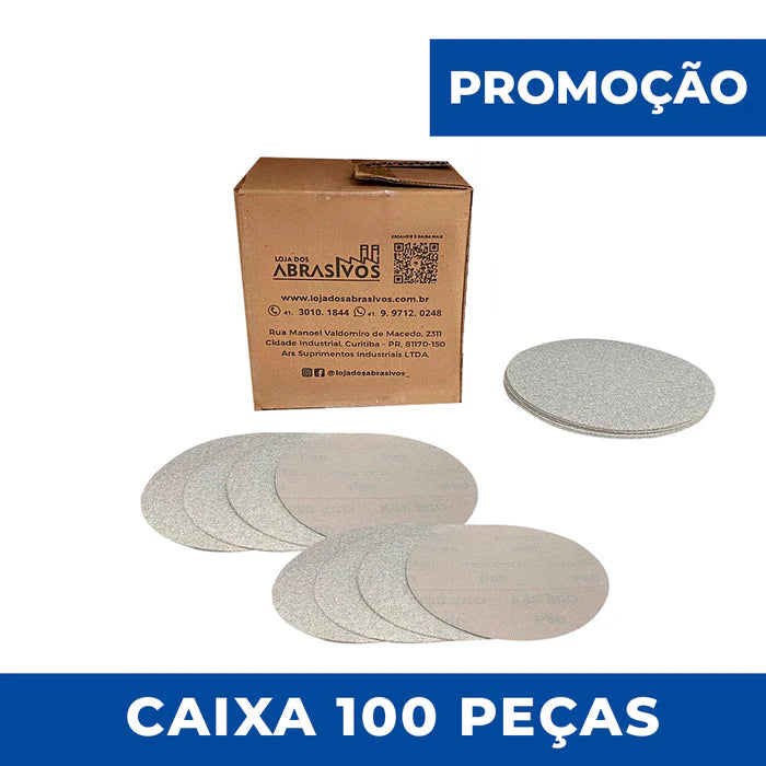 Disco Lixa Velcro 50 - 2" - KSSECO - Sem Furo - Caixa com 100 un.